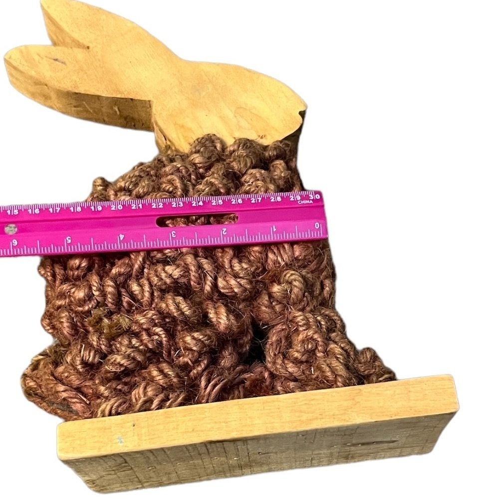 Wooden Rabbit With Wool‎ - Picture 6 of 7